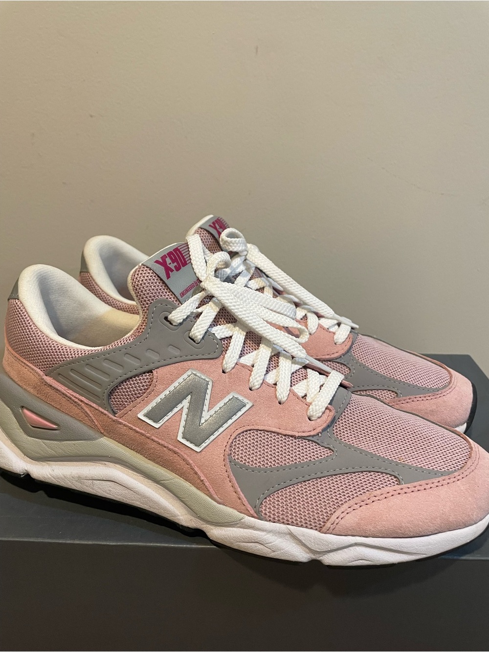 New Balance X-90 Shoes Sneakers MSX90RMN Pink Size 12 9060 Collab Kith